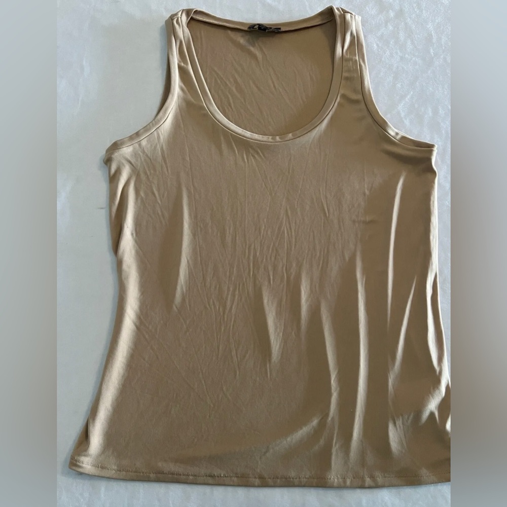 M EXPRESS NWOT Tan Light Brown Tank Top Spandex Undershirt Basic Womens Stretch